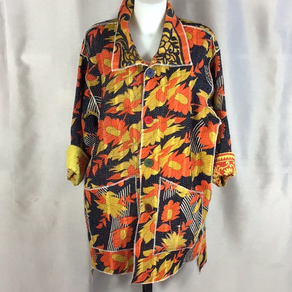 Karma Living kantha cloth jacket